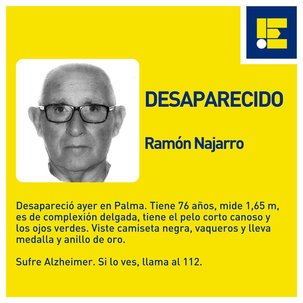 Cartel desaparición anciano