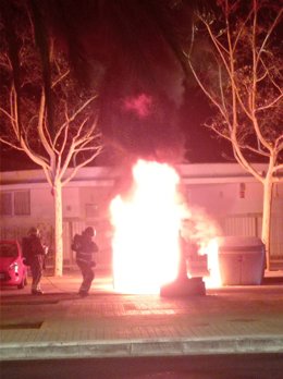 Incendio de contenedor en Alaquàs