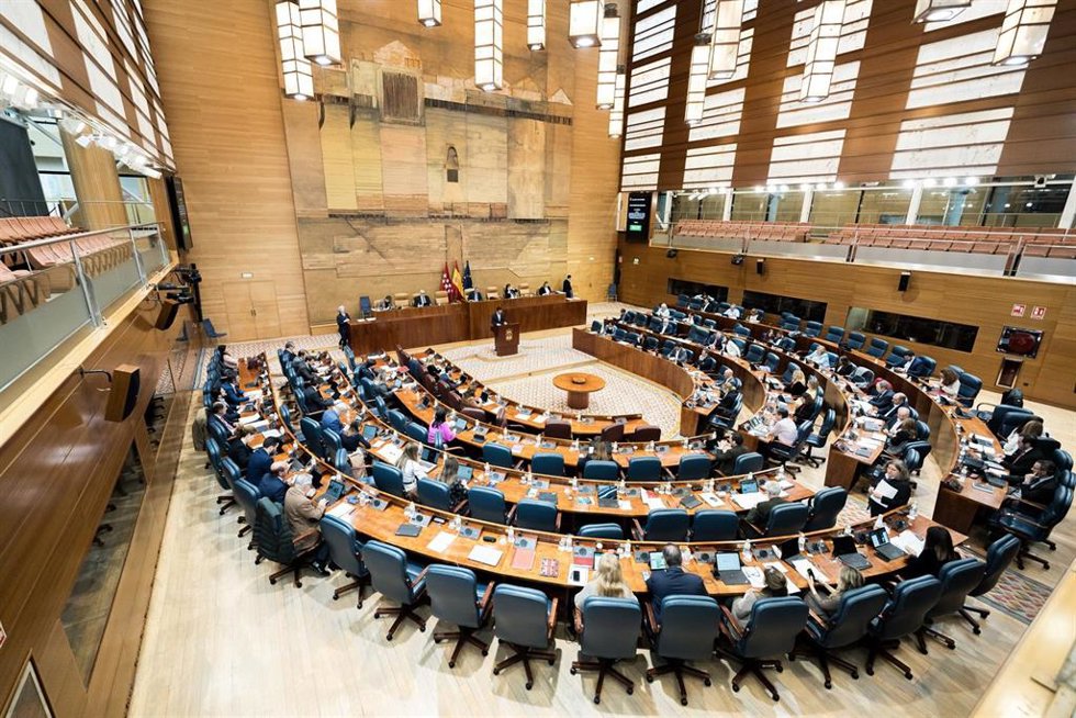 Vista del pleno de la Asamblea de Madrid, a 22 de febrero de 2024