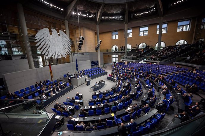 Sesión plenaria en el Bundestag, la Cámara Baja del Parlamento de Alemania