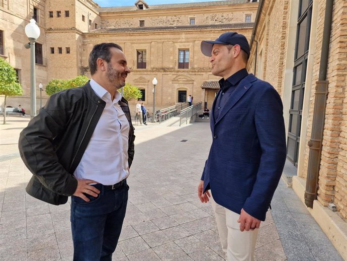 Aldo Martínez, preparador físico de Ilia Topuria, y Pedro Emilio Alcaraz, director del CIARD.