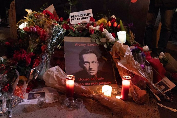 Un memorial del disidente ruso Alexei Navalni