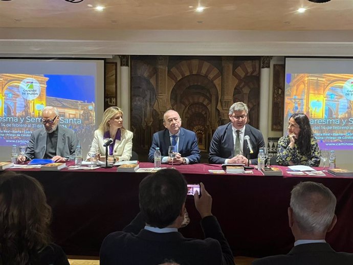 Un momento de la presentación en Madrid de la programacion de Cuaresma y Semana Santa de 'Caminos de Pasión' 2024.