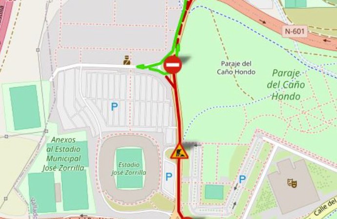 Corte de tráfico de ambos sentidos de la Avenida Mundial 82 de Valladolid