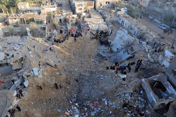Ataque israelí sobre el campo de refugiados de Nuseirat, en la Franja de Gaza