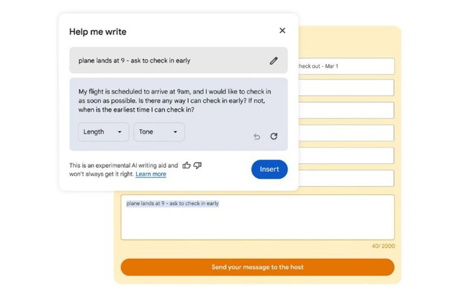 Herramienta 'Ayúdame a escribir' de Chrome