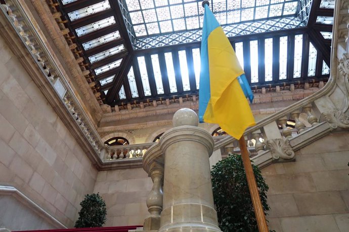 Bandera d'Ucraïna al Parlament