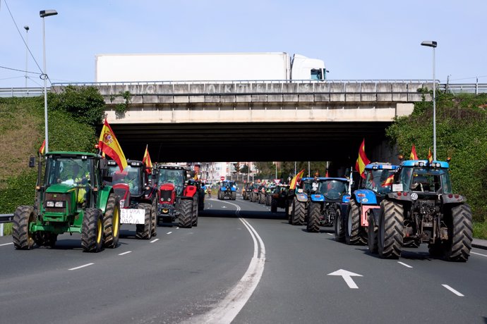 Tractorada en Cantabria