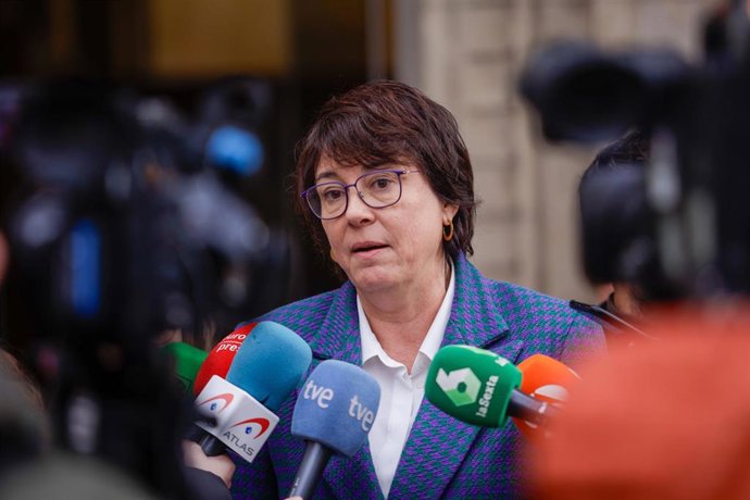 Archivo - La eurodiputada de ERC, Diana Riba, ofrece unas declaraciones a los medios de comunicación en la oficina del Parlamento Europeo en Barcelona, a 20 de diciembre de 2023, en Barcelona,