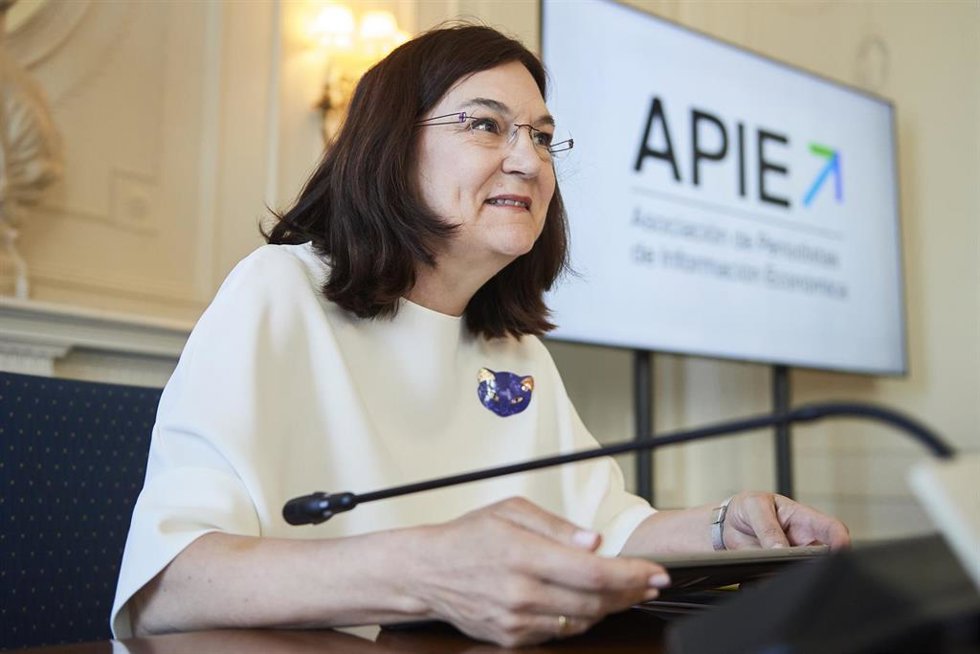 Archivo - La presidenta de la Comisión Nacional de los Mercados y la Competencia (CNMC) ,Cani Fernández, durante la segunda jornada del curso de la APIE de la Universidad Internacional Menéndez Pelayo (UIMP), en el Palacio de la Magdalena, a 23 de junio