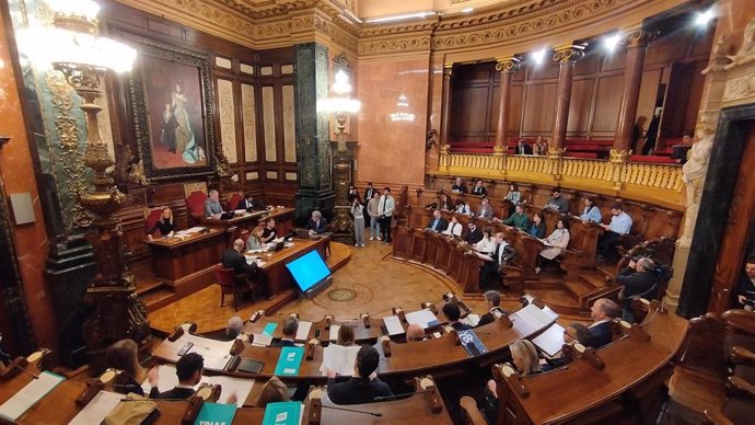El pleno del Ayuntamiento de Barcelona de febrero.