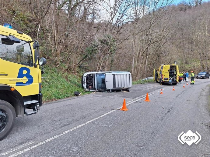 Accidente en el que ha resultado herida una mujer de 28 años.