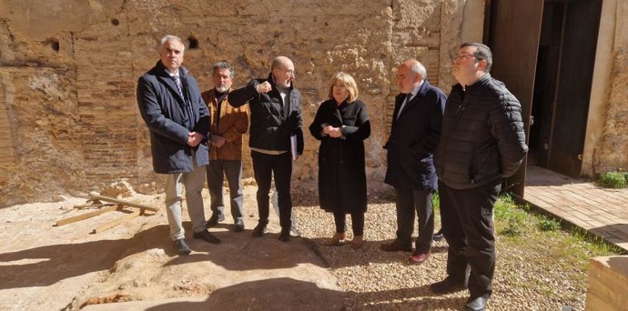 La consejera de Presidencia, Interior y Cultura del Gobierno de Aragón, Tomasa Hernández, en su visita a Calatayud