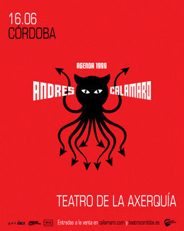 Cartel del concierto de Andrés Calamaro en Córdoba.