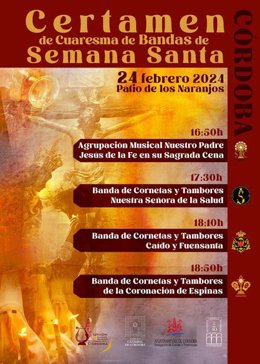 Cartel del Certamen de Cuaresma de Bandas de Semana Santa.