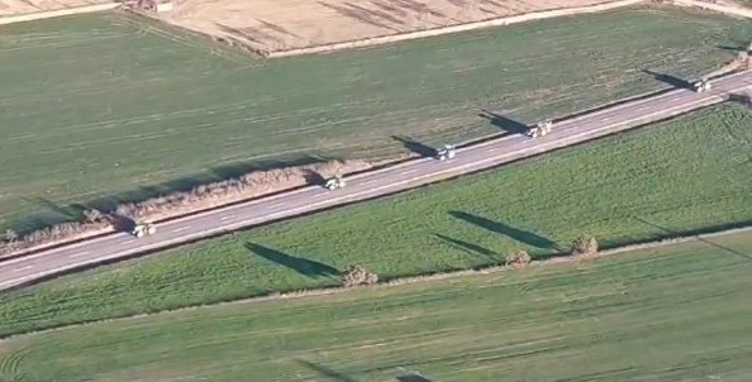 Tractors en una marxa lenta