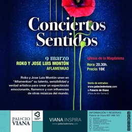 Cartel del concierto de Roko y José Luis Montón, dentro del ciclo 'Conciertos Sentidos'.