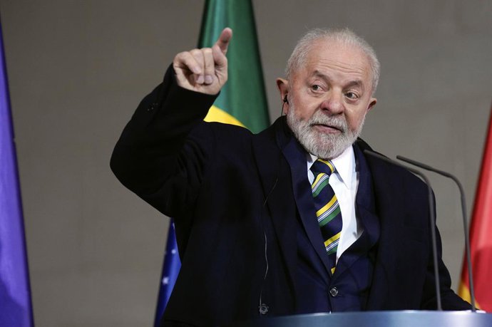 Archivo - December 4, 2023, Berlin, Berlin, Deutschland: Luiz Inacio Lula da Silva beim Pressestatement zu den 2. Deutsch-Brasilianischen Regierungskonsultationen im Bundeskanzleramt. Berlin, 04.12.2023