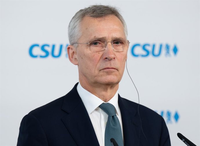 16 February 2024, Bavaria, Munich: NATO Secretary General Jens Stoltenberg takes part in the CSU's Transatlantic Forum as part of the 60th Munich Security Conference (MSC), held from February 16 to 18, 2024. Photo: Sven Hoppe/dpa
