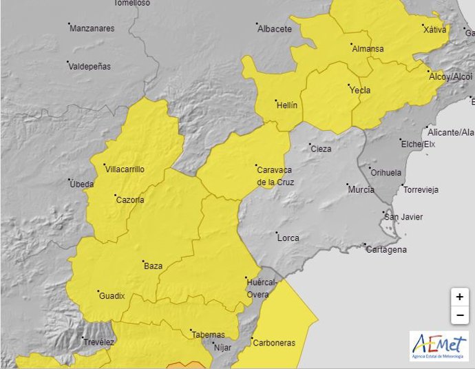 Mapa de alerta meteorológica