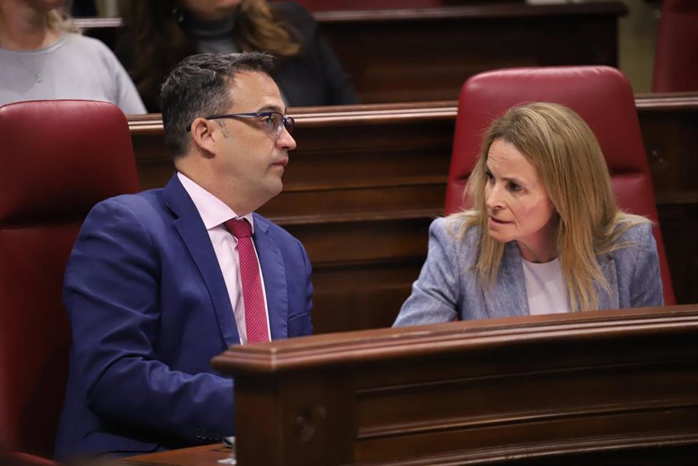El presidente del Grupo Parlamentario Popular, Juan Manuel García Casañas, en el Parlamento de Canarias