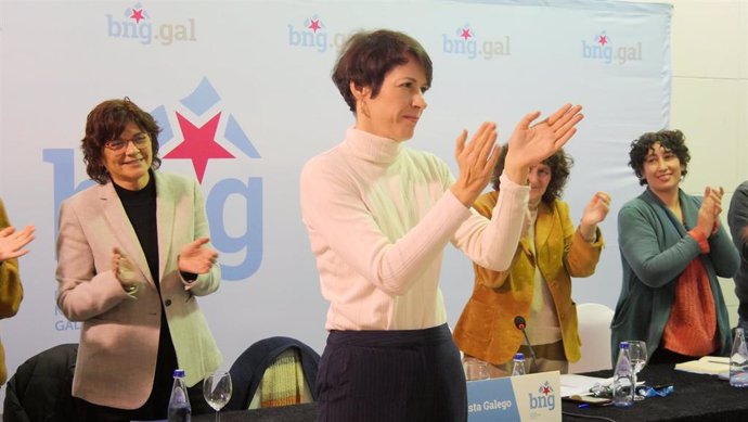 La portavoz nacional del BNG, Ana Pontón, ante el Consello Nacional.