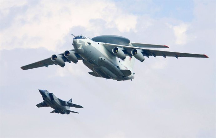 February 23, 2024 - Engels, Saratov, Russia - The Ukrainian Air Force said its fighters on Friday shot down a Russian A-50 military spy plane, the second of the prized aircraft that Kyiv has claimed to destroy this year. The Beriev A-50 is an airborne ear