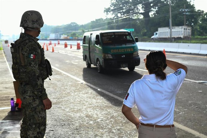 Archivo - Guardia Nacional en Chiapas, México