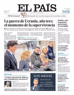 Portada de El País 25 de febrero de 2024