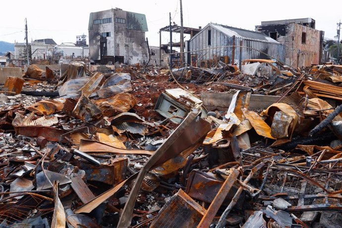 Archivo - Destrucción causada por el terremoto de Año Nuevo de Japón