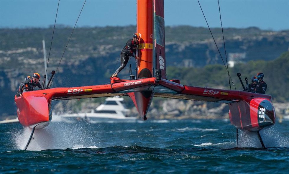 Imagen del F50 Victoria español durante el Gran Premio de Australia de la Temporada 4 de la SailGP