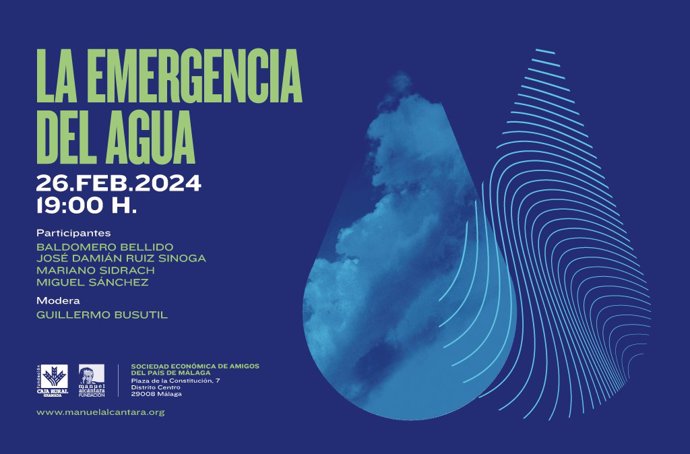 La Fundación Manuel Alcántara ha organizado una mesa redonda titulada 'La emergencia del agua'.