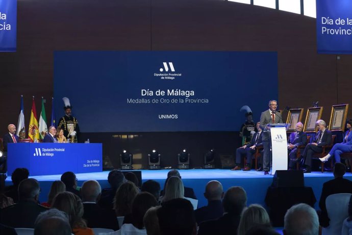 Imagen de archivo de un acto de entrega de las Medallas de Oro de la provincia de Málaga que otorga la Diputación.