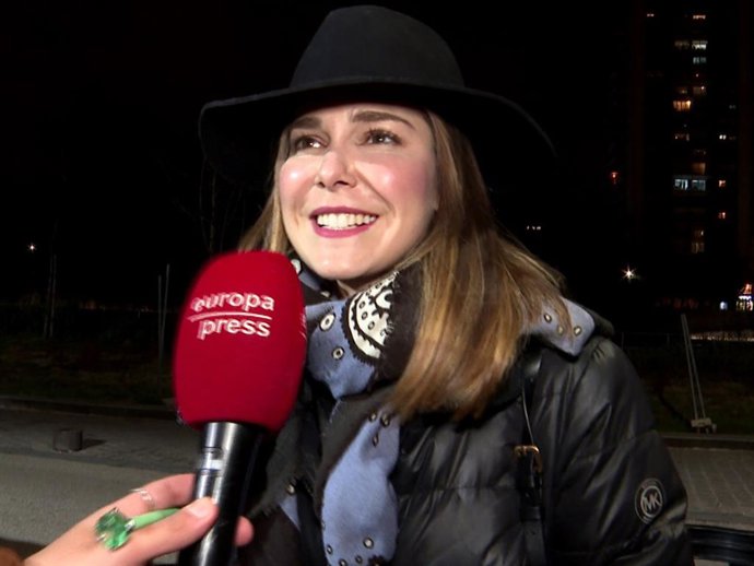 Natalia Sánchez a su llegada al concierto de Fran Perea y Víctor Elías en 'La Riviera'