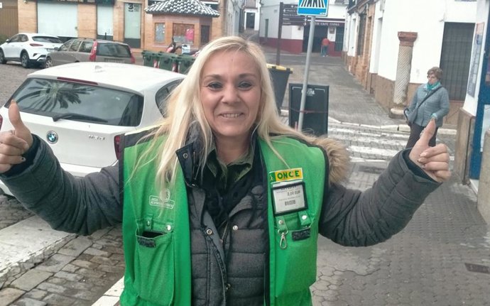 La vendedora de la ONCE Antonia Gómez