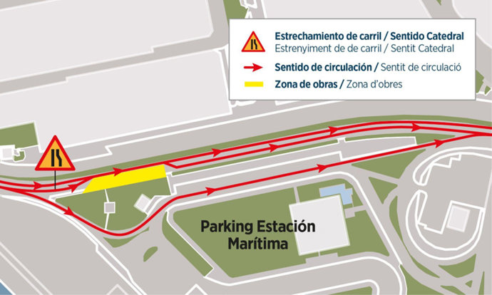 Cierre de un carril de la avenida Gabriel Roca