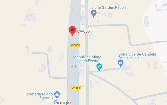 Lloc de l'incident amb el senglar