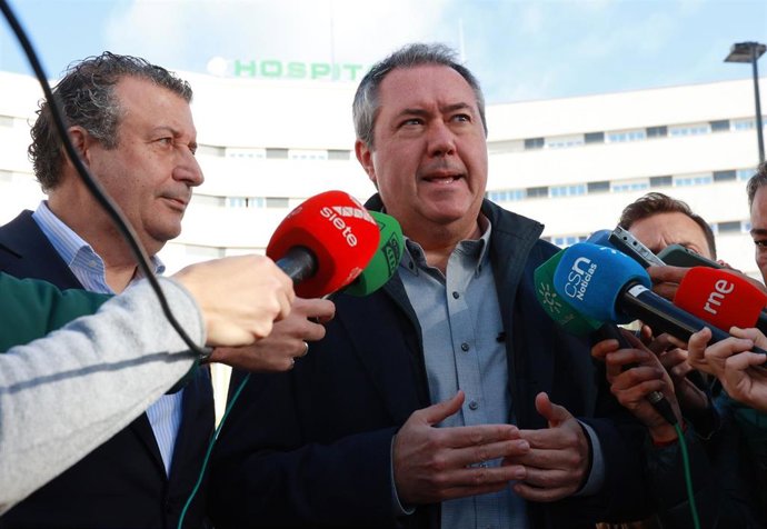 El secretario general del PSOE andaluz, Juan Espadas, este lunes