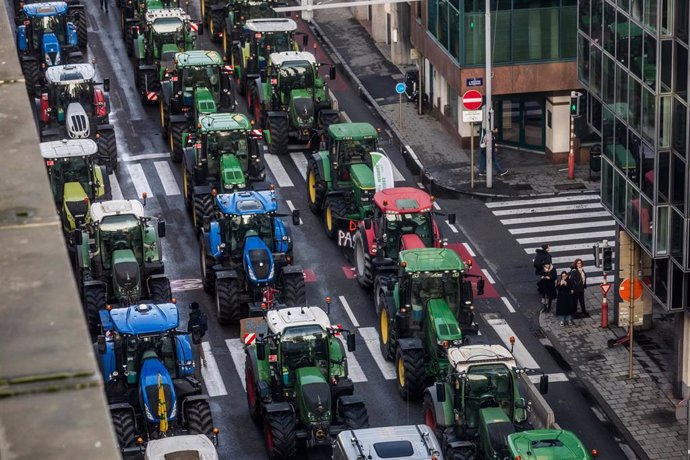 Tractores en Bruselas