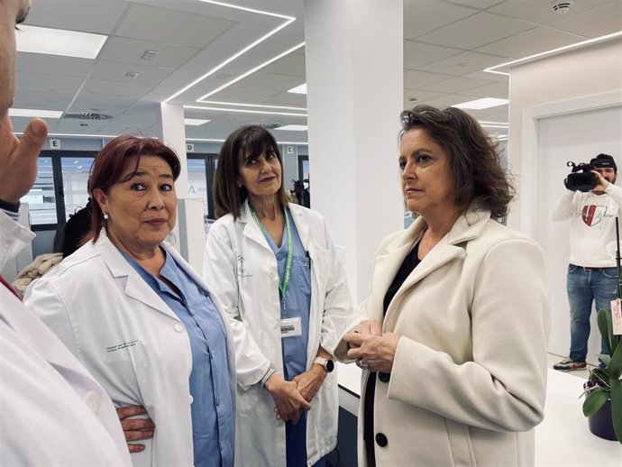 Catalina García durante la inauguración del nuevo Hospital de Día