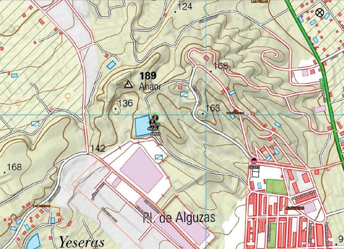 Lugar, sobre el mapa, en el que ha aparecido el cadáver