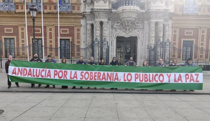 Presentación de la manifestación convocada por la Plataforma 28F para el Día de Andalucía de 2024.