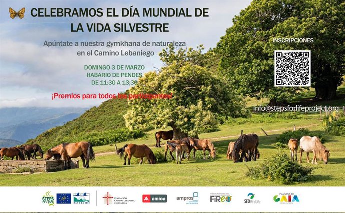 Cartel de la Gymkhana de Naturaleza en el Habario de Pendes