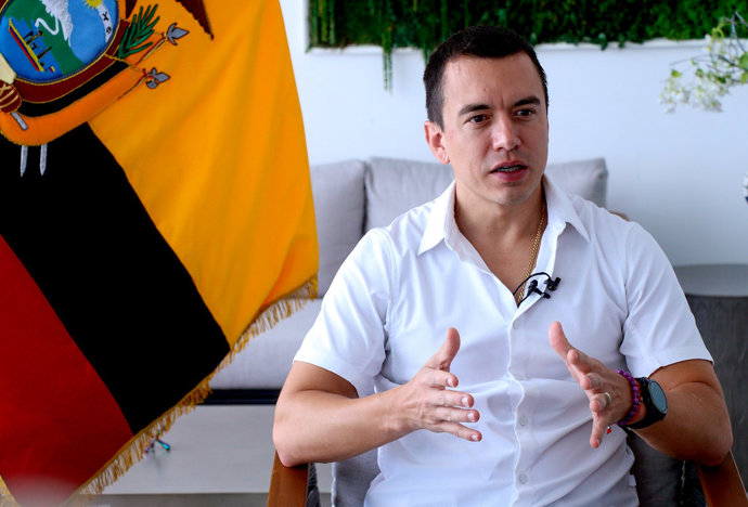 El presidente de Ecuador, Daniel Noboa