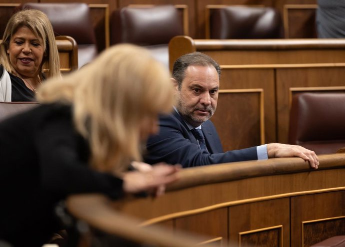 L'exministre de Transports i diputat del PSOE José Luis Ábalos durant una sessió plenria