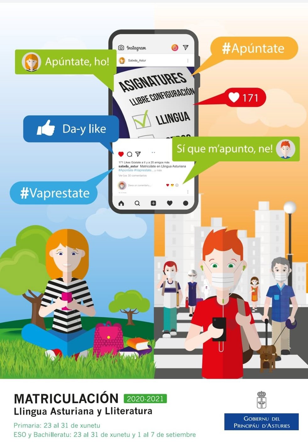 Archivo - Campaña de matriculación n'asturianu y gallego-asturianu.