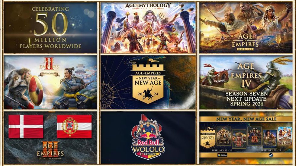 Age of Empires presenta una versión del juego para móviles y anuncia la llegada de Age of Mythology: Retold en 2024.