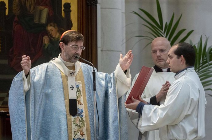 Archivo - El Cardenal Arzobispo de Madrid, José Cobo Cano,