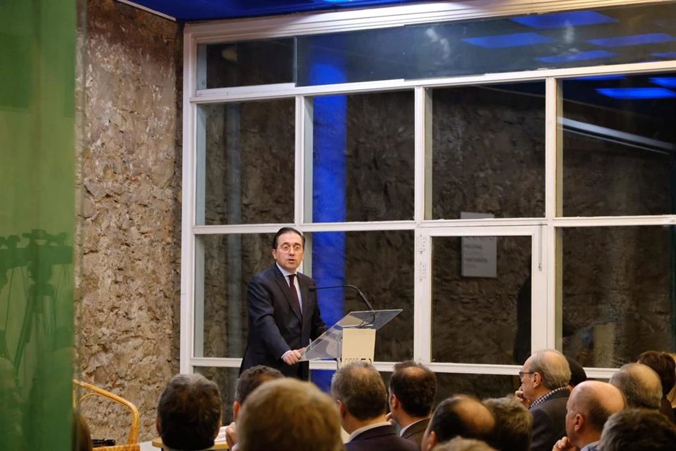 El ministro de Asuntos Exteriorses, José Manuel Albares, en un acto en el Cidob