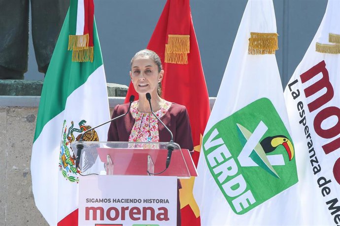 La candidata presidencial mexicana Claudia Sheinbaum